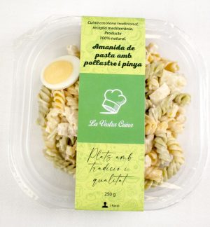 3012 AMANIDA DE PASTA AMB POLLASTRE I PINYA 250 GRS