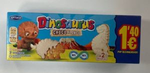 TRIGO59986 DINOSAURUS CHOCO BLANCO 88 GRS