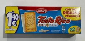 TRIGO62798 GALLETA TOSTARICA CHOCO BLANCO 73 GRS 12PAQ