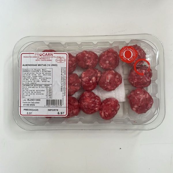 PRO772 ALBONDIGAS MIXTA 15 UND