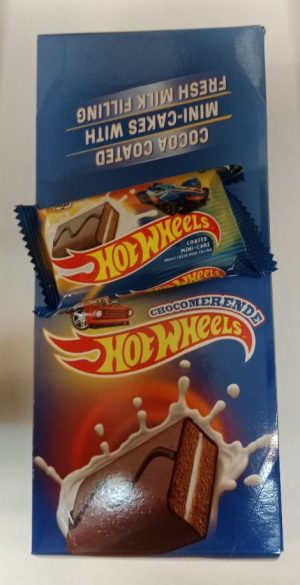 AGRU33104 PASTELITOS HOTWHEELS COCHES CHOCO MERIENDA 25 GRS