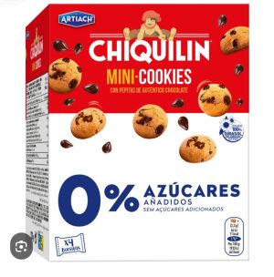 TRI001 CHIQUILIN MINI COOKIES 0% AZUCAR 16PAQ