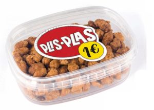 PLIS007 CACAHUETE GARRAPIÑADO TARRINA 80GR PLIS PLAS 