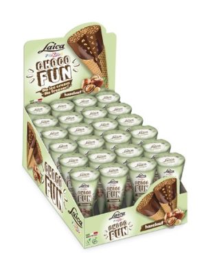 INTER080 CONOS DE CHOCOLATE DE AVELLANA 24UN 